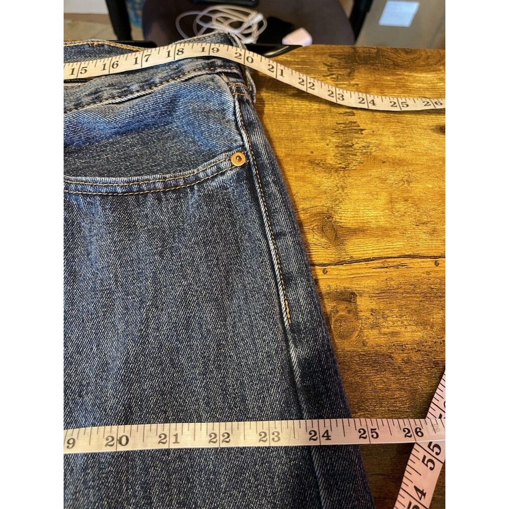 Levi's 505 Men's Regular Fit Straight Leg Jeans Blue Denim 40x29 Normcore Grunge - Picture 11 of 15